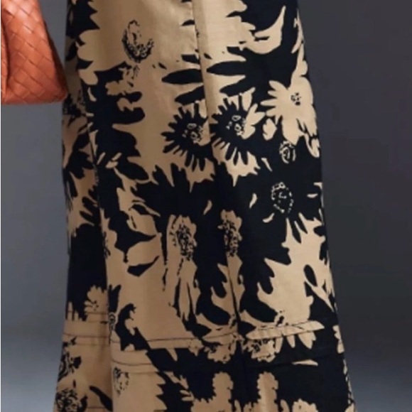 Anthropologie The Somerset Jumpsuit Womens Size Medium Tan Black Boho Classy - Picture 3 of 9